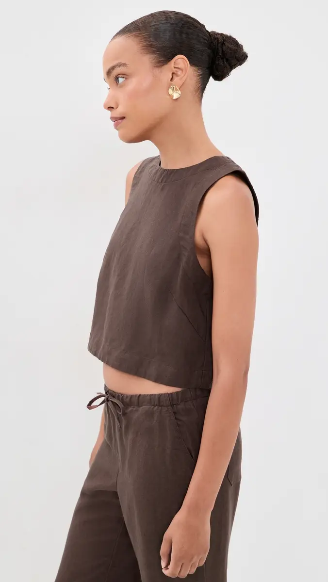 Marine Layer Quinn Linen Tank | Thumbnail 4 Marine Layer Quinn Linen Tank | Thumbnail 4