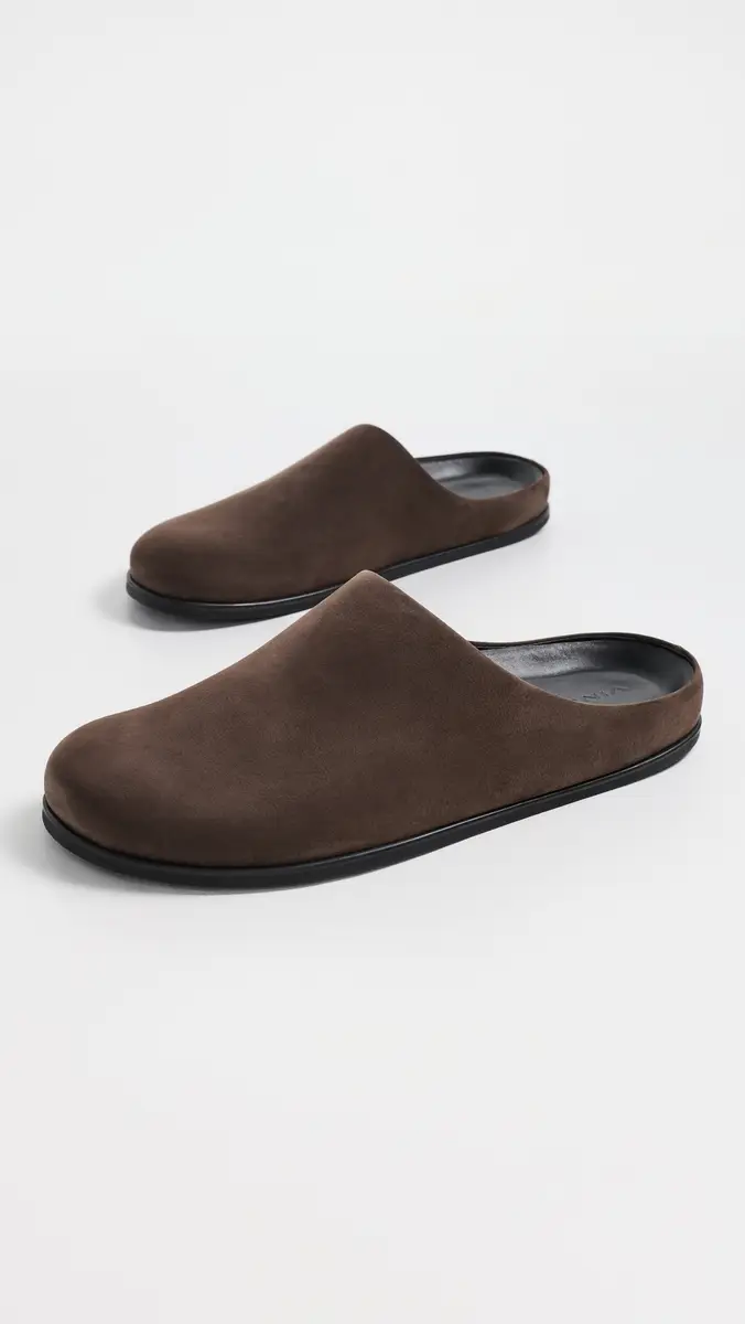 Vince Leo Suede Clogs | Thumbnail 4 Vince Leo Suede Clogs | Thumbnail 4