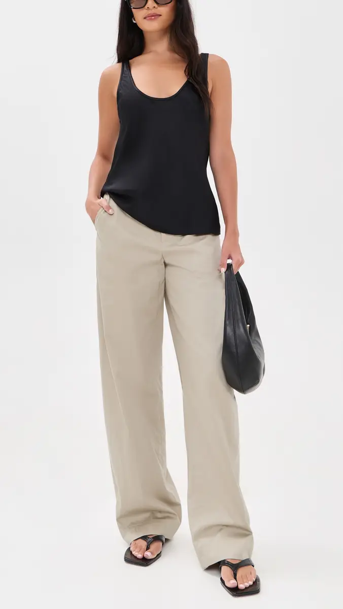 Vince Elastic Back Cotton Trousers | Thumbnail 5 Vince Elastic Back Cotton Trousers | Thumbnail 5