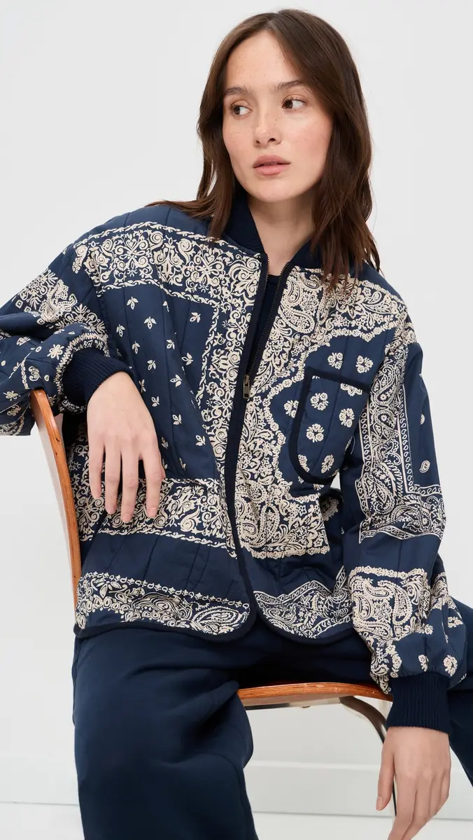 The Great. THE GREAT. The Quilted Bomber Jacket | Thumbnail 2