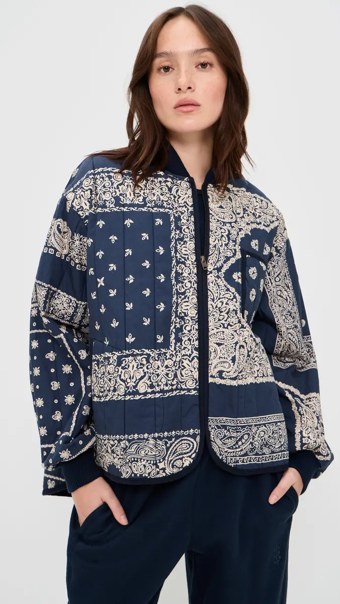The Great. THE GREAT. The Quilted Bomber Jacket | Thumbnail 3