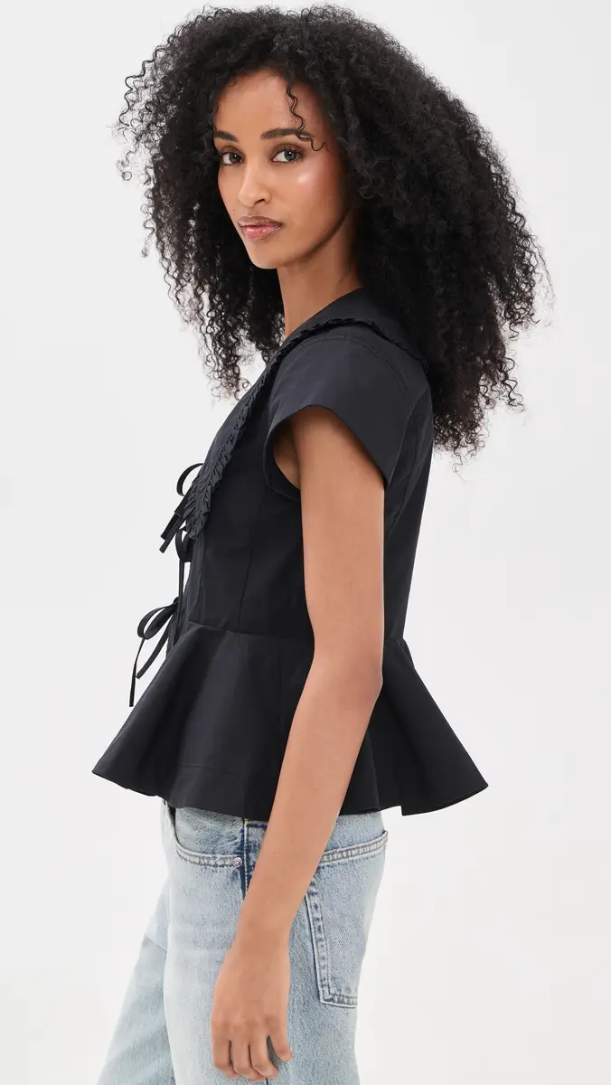 Ganni Regenerative Cotton Poplin Blouse | Thumbnail 4 Ganni Regenerative Cotton Poplin Blouse | Thumbnail 4