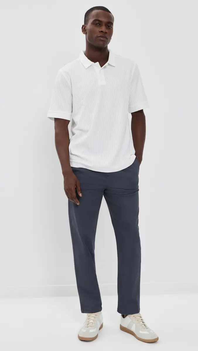 Rhone Casual Seersucker Polo Top White Onyx | Thumbnail 5 Rhone Casual Seersucker Polo Top White Onyx | Thumbnail 5