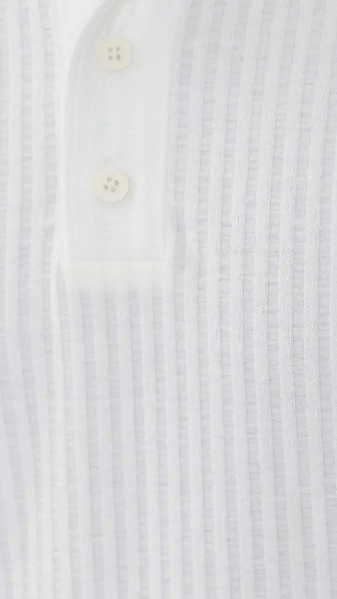 Rhone Casual Seersucker Polo Top White Onyx | Thumbnail 6 Rhone Casual Seersucker Polo Top White Onyx | Thumbnail 6