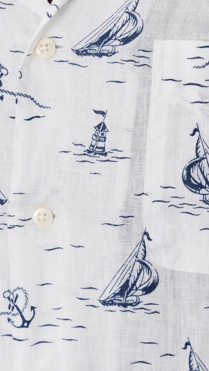 Polo Ralph Lauren Sailboat Anchor Linen Andy Camp Shirt | Thumbnail 6 Polo Ralph Lauren Sailboat Anchor Linen Andy Camp Shirt | Thumbnail 6