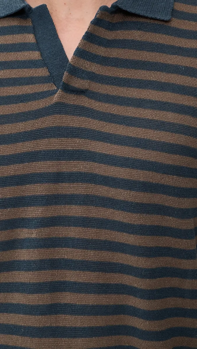 Faherty Linen Sweater Polo Top | Thumbnail 6