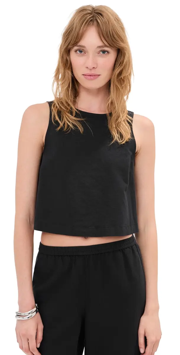 LE BOP Margot Linen Cropped Blouse Black | Image 1 LE BOP Margot Linen Cropped Blouse Black | Image 1