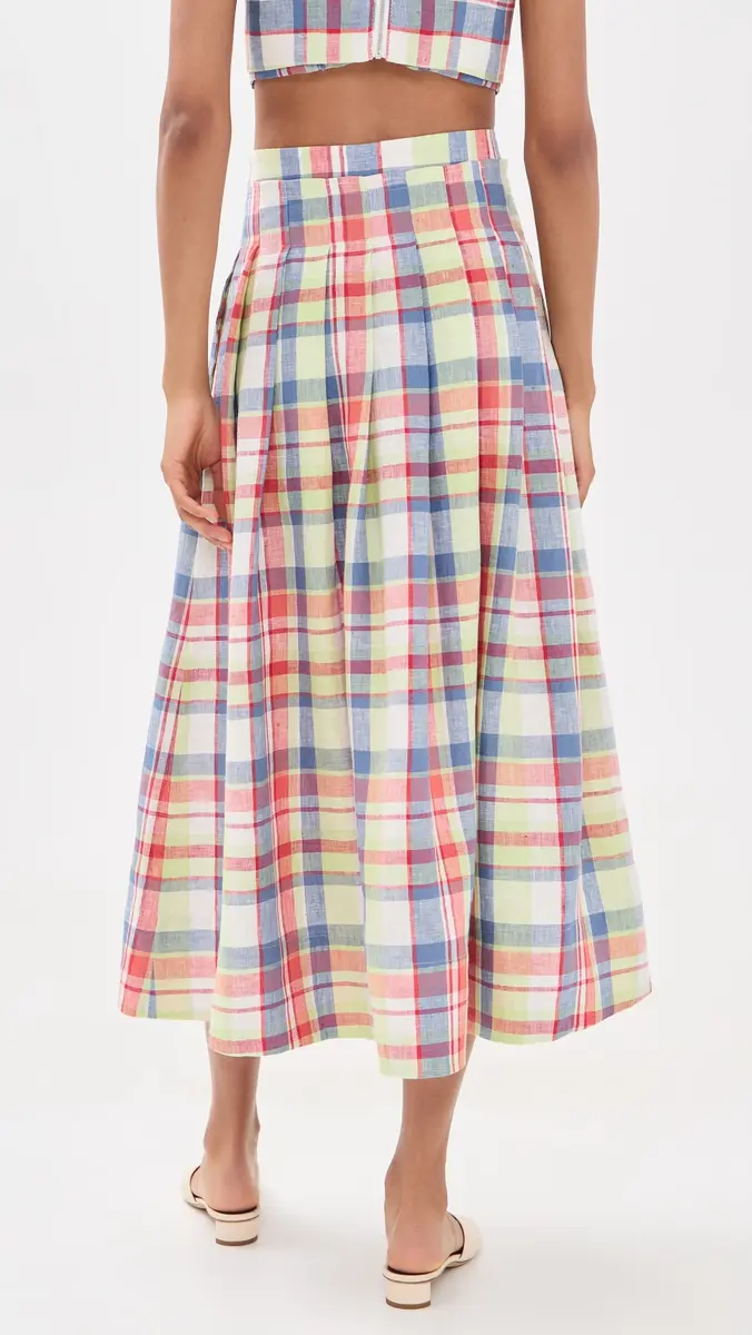 HUNTER BELL Maison Linen Skirt | Thumbnail 3