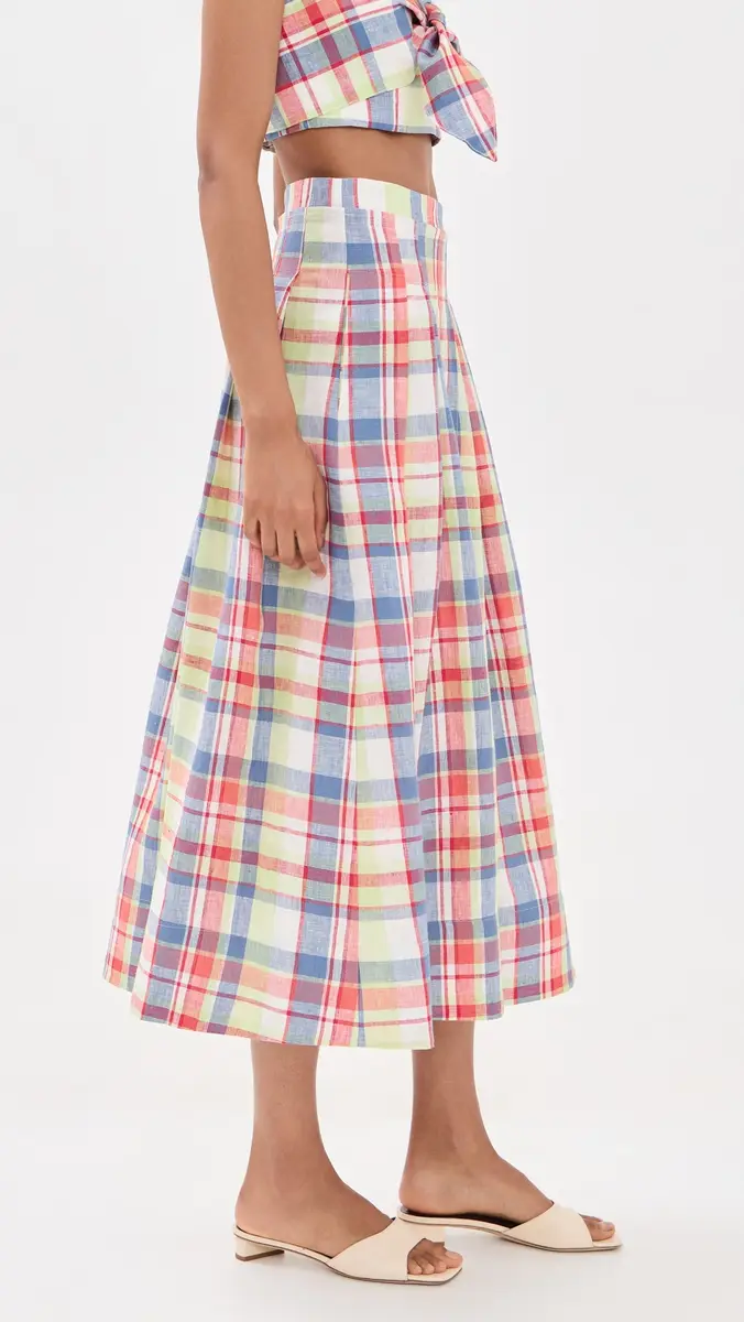 HUNTER BELL Maison Linen Skirt | Thumbnail 4