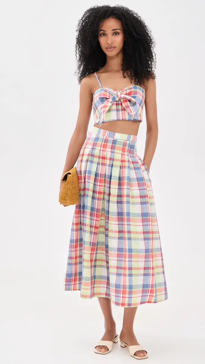 HUNTER BELL Maison Linen Skirt | Thumbnail 5