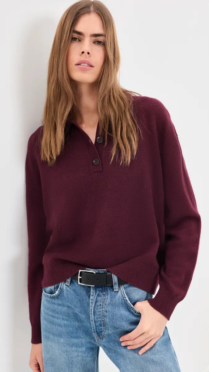 Anine Bing Lee Polo Sweater | Thumbnail 2 Anine Bing Lee Polo Sweater | Thumbnail 2