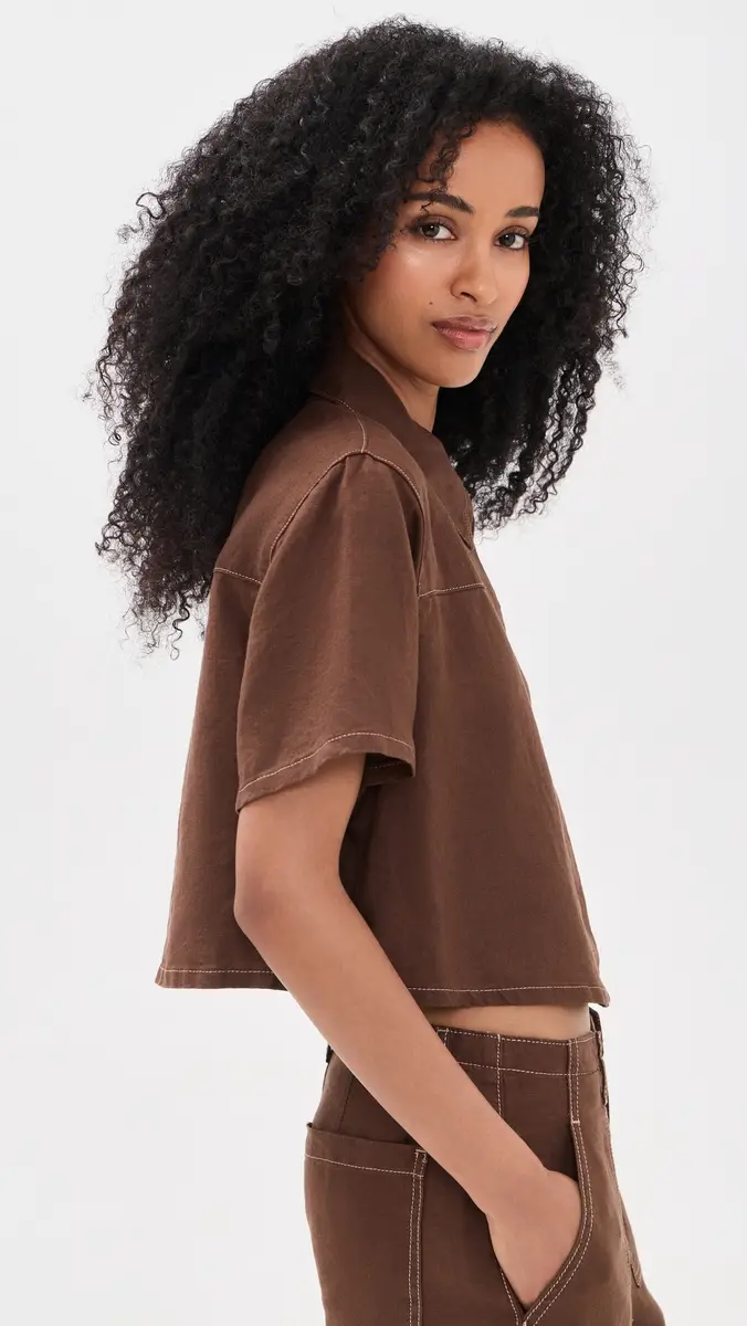 Le Jean Linen Short Sleeve Swing Shirt | Thumbnail 4 Le Jean Linen Short Sleeve Swing Shirt | Thumbnail 4