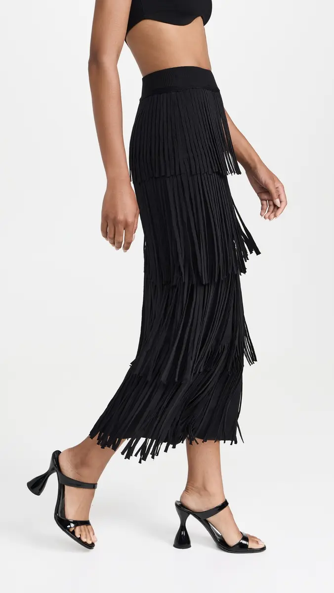 SIMONMILLER Za Za Knit Fringe Skirt | Thumbnail 4 SIMONMILLER Za Za Knit Fringe Skirt | Thumbnail 4
