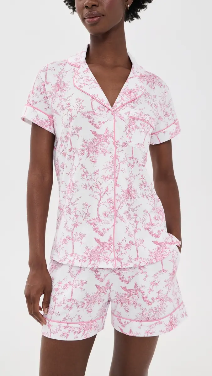 Petite Plume Pima Short Sleeve Sleep Set | Thumbnail 2 Petite Plume Pima Short Sleeve Sleep Set | Thumbnail 2