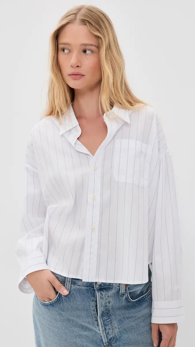 Denimist Bailey Cropped Button Down Shirt | Thumbnail 2