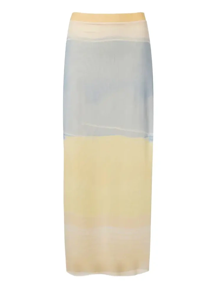 Printed mesh maxi skirt Printed mesh maxi skirt