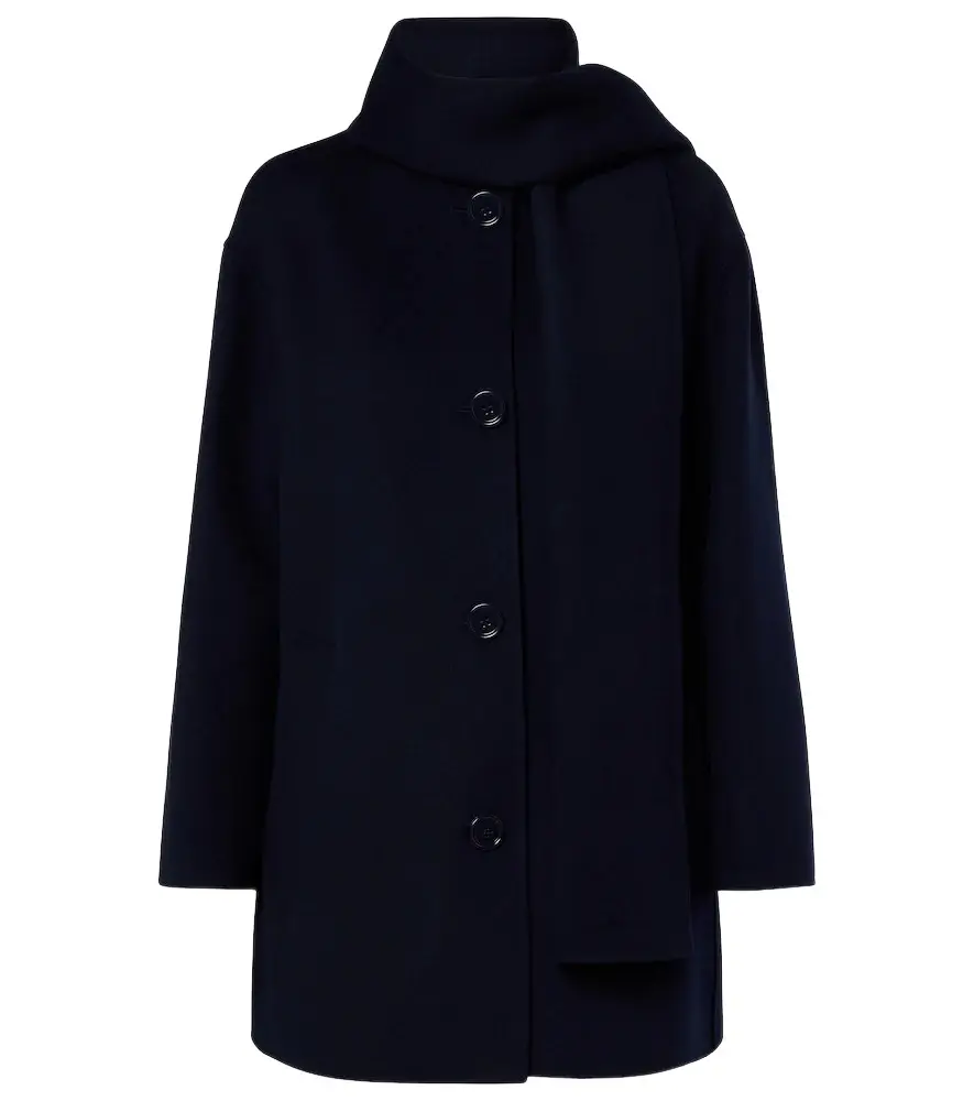 'S Max Mara Scarf-detail virgin wool coat | Image 1 'S Max Mara Scarf-detail virgin wool coat | Image 1