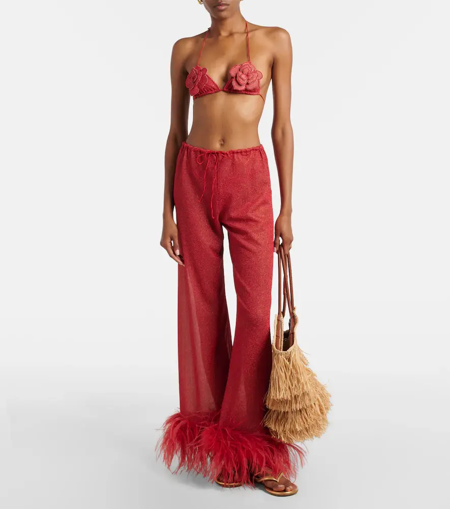 Oséree Lumière Plumage wide-leg pants | Thumbnail 2 Oséree Lumière Plumage wide-leg pants | Thumbnail 2
