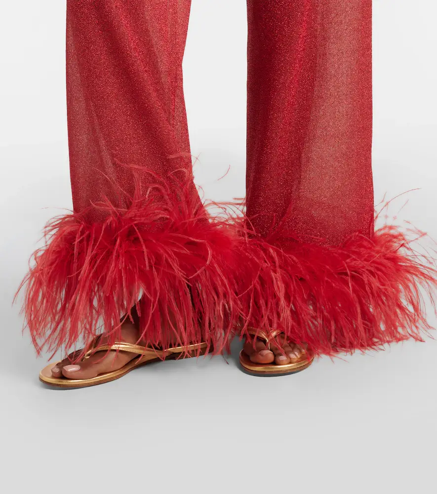 Oséree Lumière Plumage wide-leg pants | Thumbnail 3 Oséree Lumière Plumage wide-leg pants | Thumbnail 3