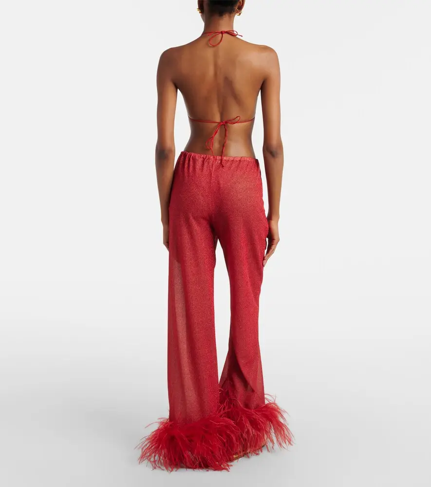 Oséree Lumière Plumage wide-leg pants | Thumbnail 4 Oséree Lumière Plumage wide-leg pants | Thumbnail 4