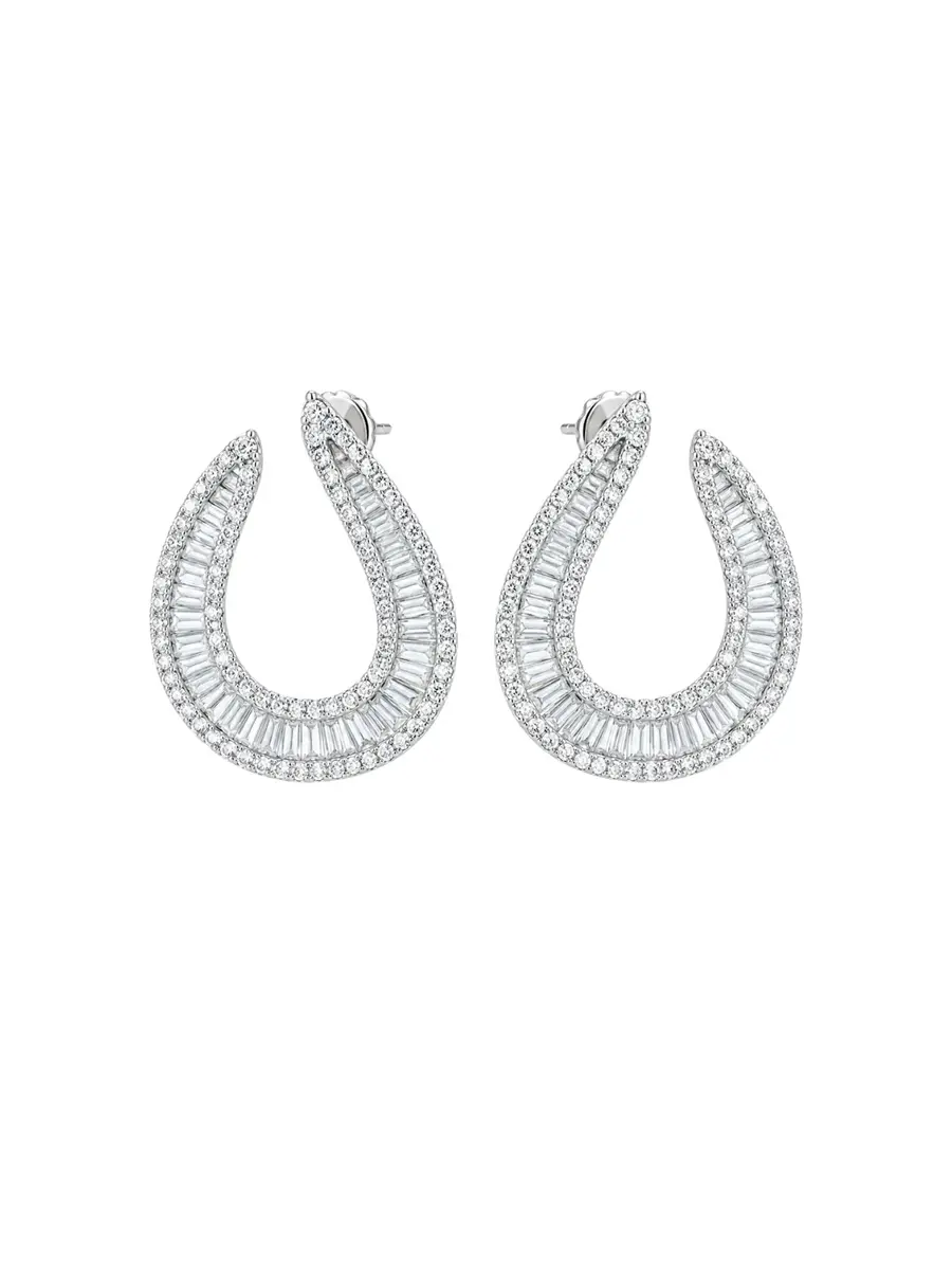 Wish Fine Jewelry 3.80ct Diamond 14K Gold Statement Earrings | Image 1 Wish Fine Jewelry 3.80ct Diamond 14K Gold Statement Earrings | Image 1