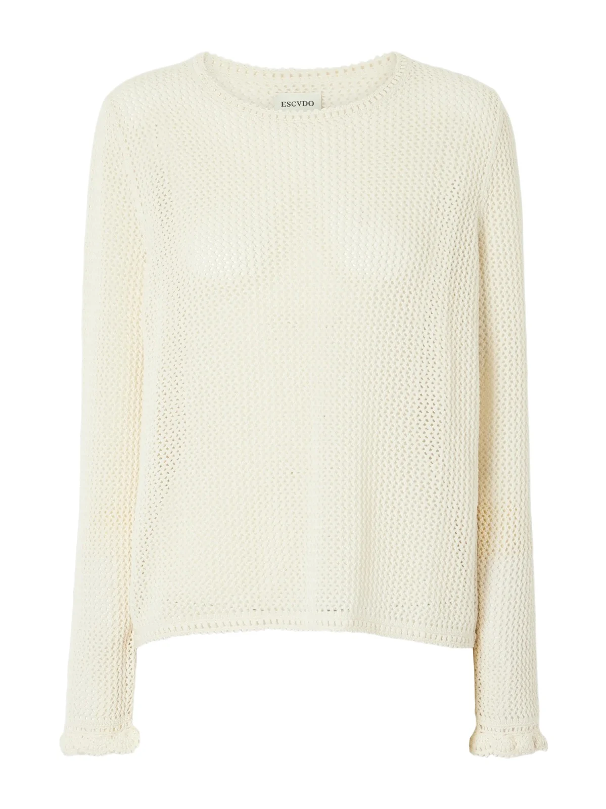 ESCVDO Mural Crochet-knit Cotton Blouse