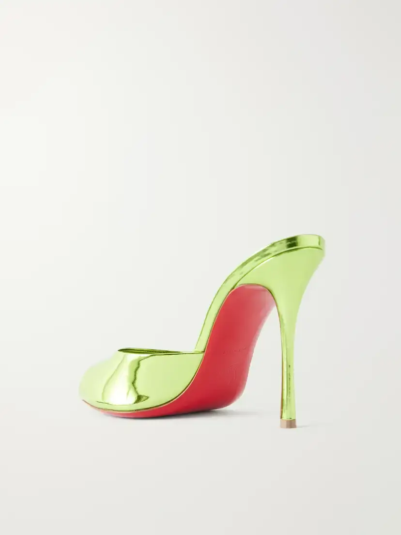 Christian Louboutin Me Dolly 100 Metallic Leather Mules | Thumbnail 3 Christian Louboutin Me Dolly 100 Metallic Leather Mules | Thumbnail 3