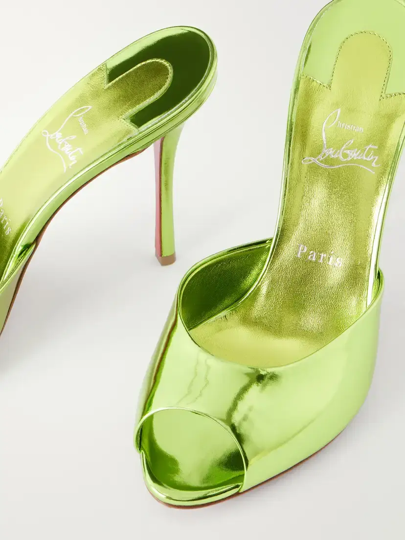 Christian Louboutin Me Dolly 100 Metallic Leather Mules | Thumbnail 5 Christian Louboutin Me Dolly 100 Metallic Leather Mules | Thumbnail 5