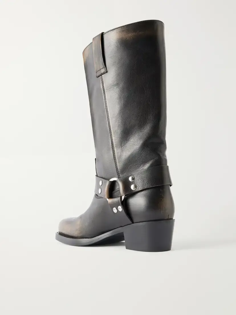 Paris Texas Roxy 45 Studded Leather Knee Boots | Thumbnail 3