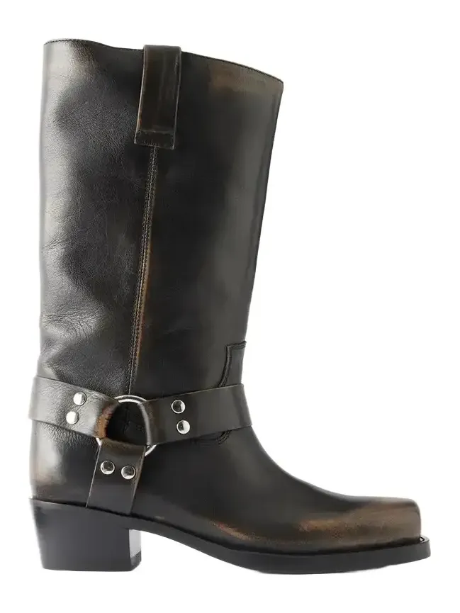 Roxy 45 Studded Leather Knee Boots Roxy 45 Studded Leather Knee Boots