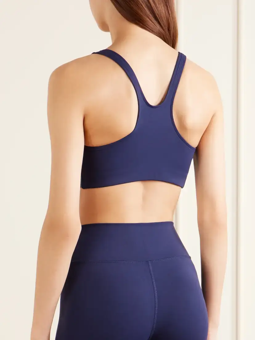 Sporty & Rich Logo-appliquéd Stretch Sports Bra | Thumbnail 3 Sporty & Rich Logo-appliquéd Stretch Sports Bra | Thumbnail 3
