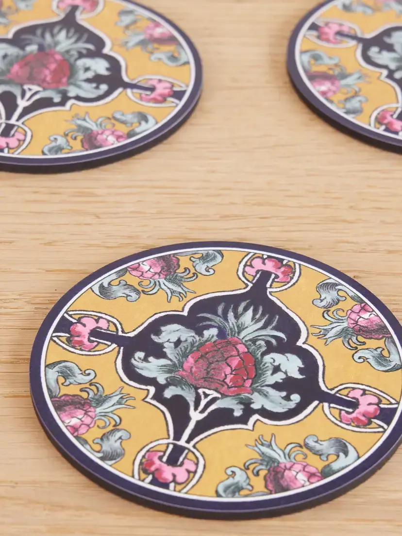 La DoubleJ Set Of Four Painted Wood Coasters | Thumbnail 3 La DoubleJ Set Of Four Painted Wood Coasters | Thumbnail 3