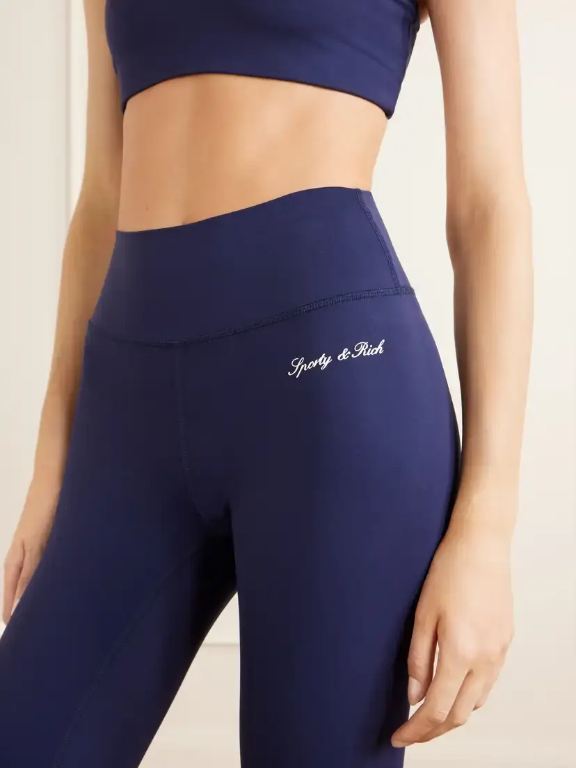 Sporty & Rich Embroidered Jersey Leggings | Thumbnail 4