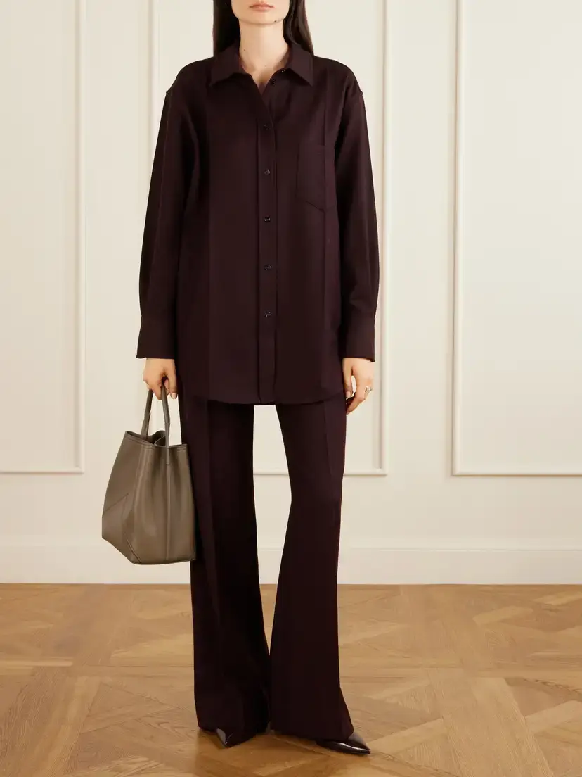 Victoria Beckham Alina Wool High-rise Straight-leg Pants | Thumbnail 2