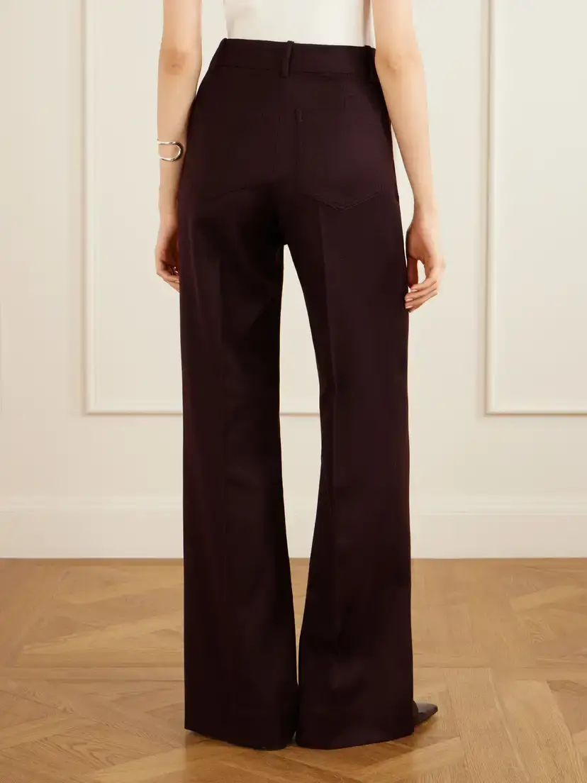 Victoria Beckham Alina Wool High-rise Straight-leg Pants | Thumbnail 4