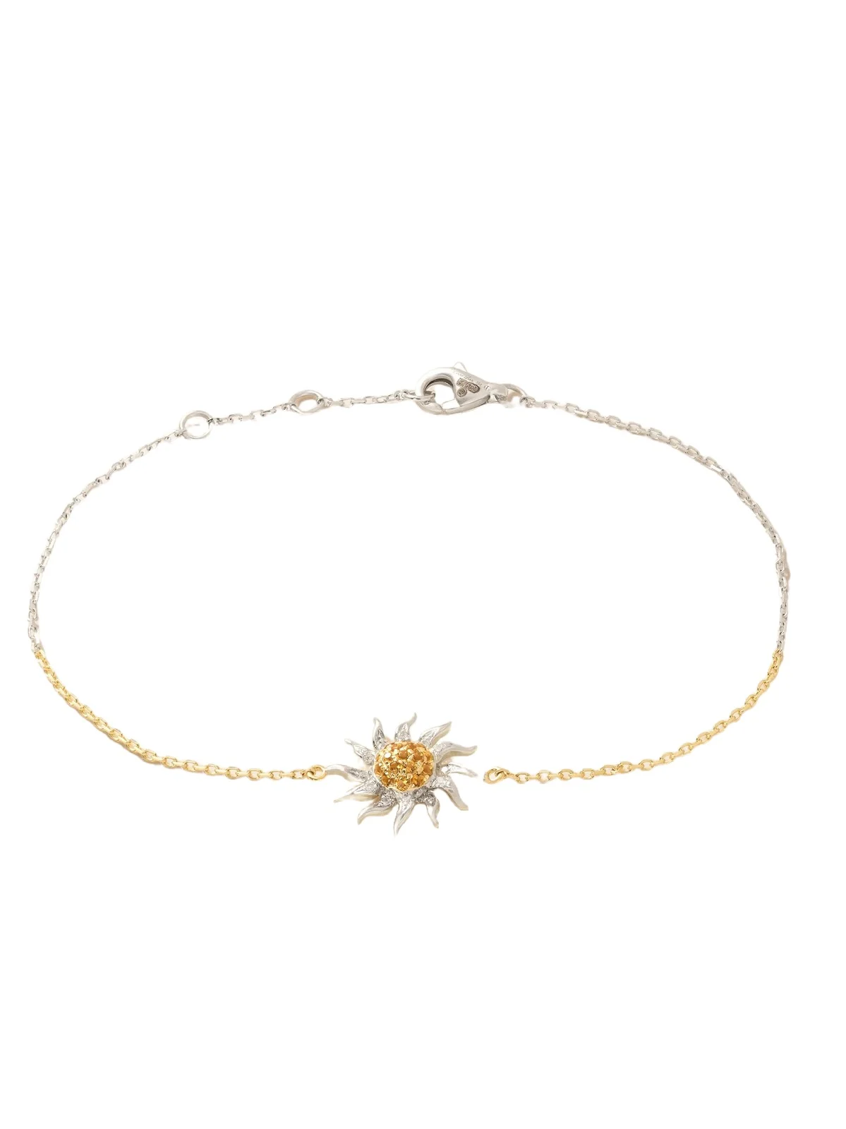 Yvonne Léon Soleil 18-karat Yellow And White Gold, Citrine And Diamond Bracelet