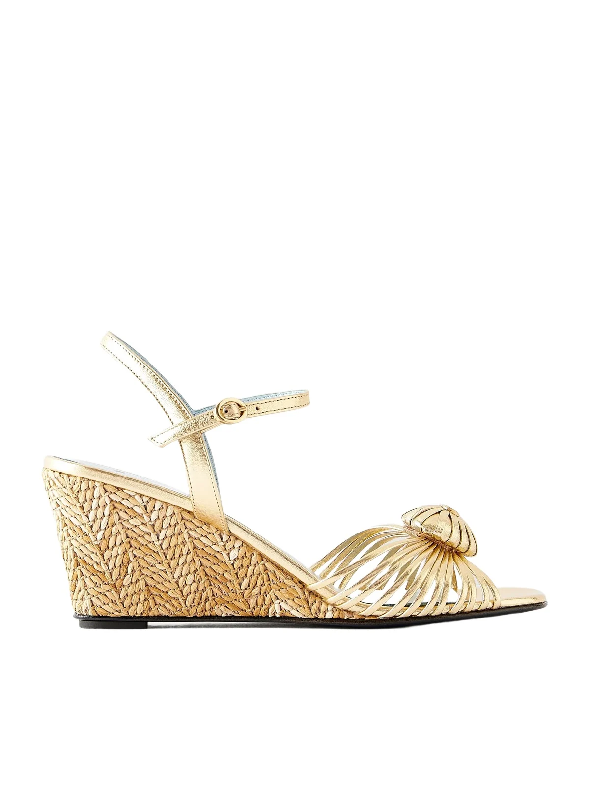 Coeur Royal 70 Embellished Leather Wedge Sandals