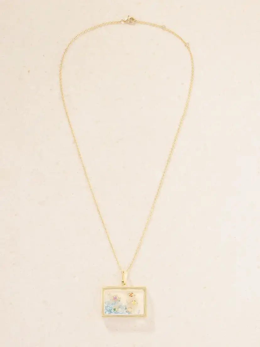 Yvonne Léon Aquarium 9-karat Gold Multi-stone Necklace | Thumbnail 4