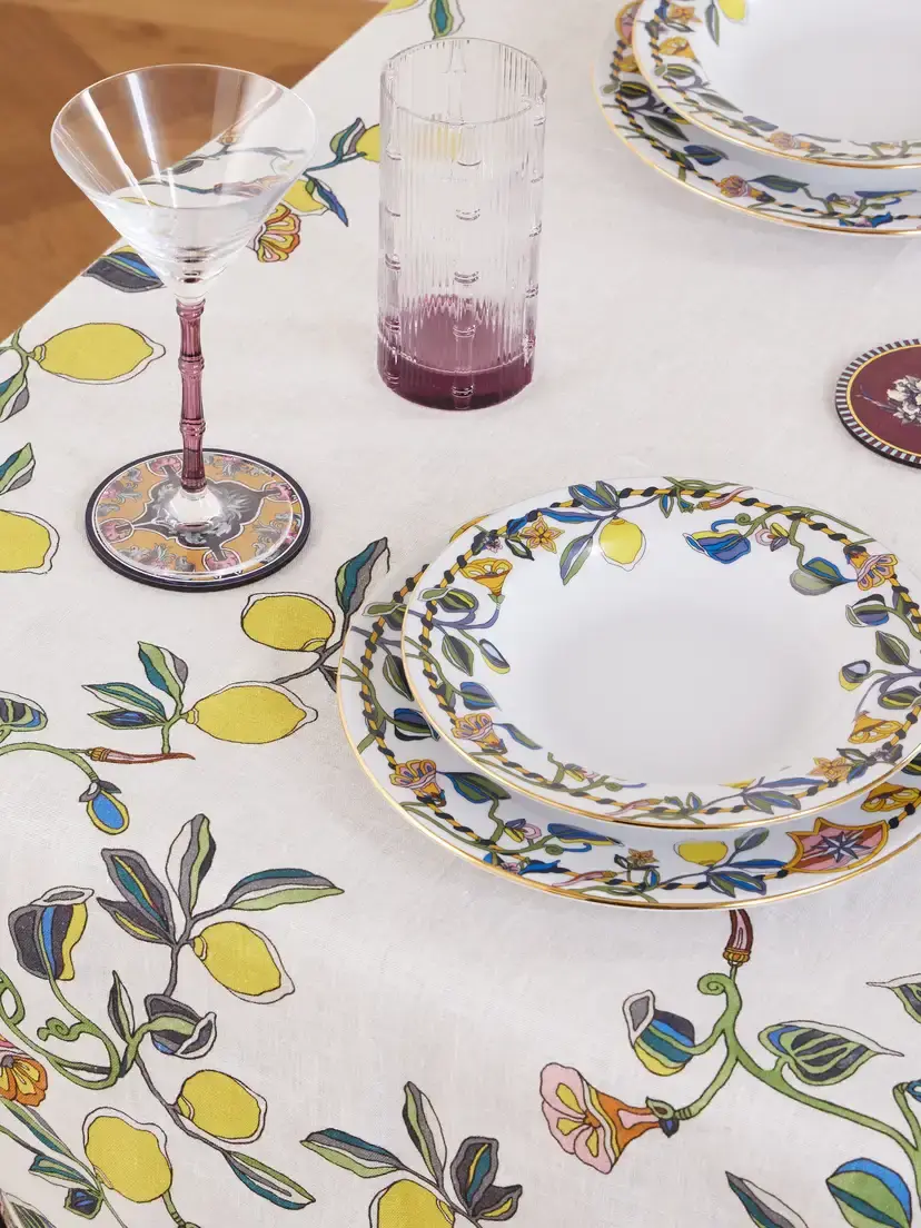 La DoubleJ Large Printed Linen Tablecloth | Thumbnail 2 La DoubleJ Large Printed Linen Tablecloth | Thumbnail 2