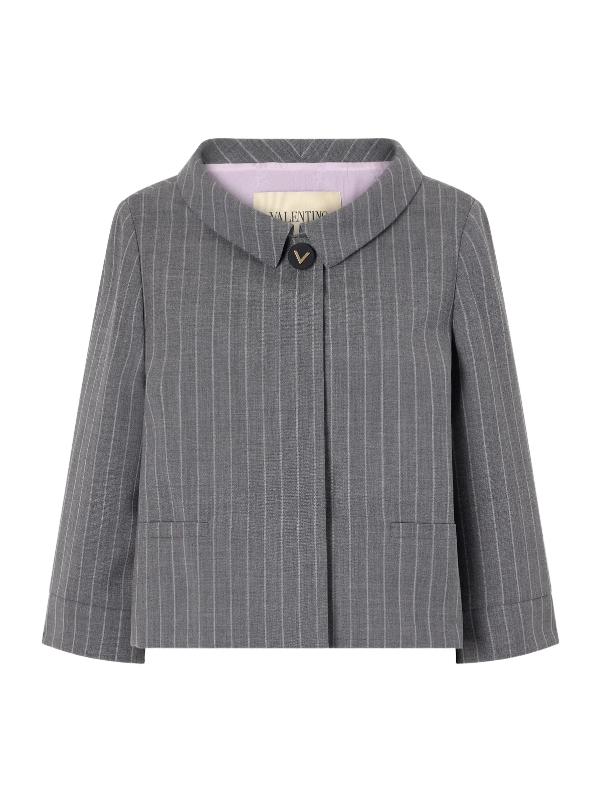 Valentino Garavani Striped Wool Grain De Poudre Jacket