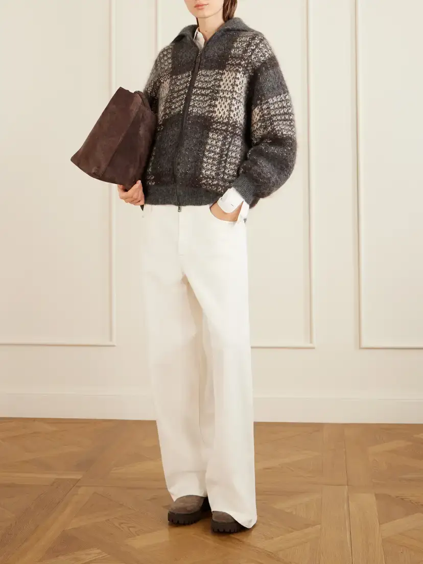 Brunello Cucinelli Embellished High-rise Wide-leg Jeans | Thumbnail 2 Brunello Cucinelli Embellished High-rise Wide-leg Jeans | Thumbnail 2