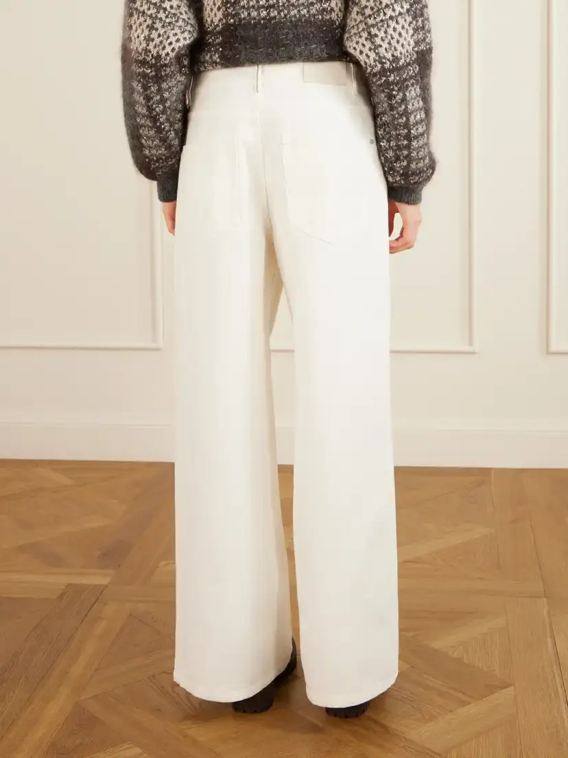 Brunello Cucinelli Embellished High-rise Wide-leg Jeans | Thumbnail 4 Brunello Cucinelli Embellished High-rise Wide-leg Jeans | Thumbnail 4