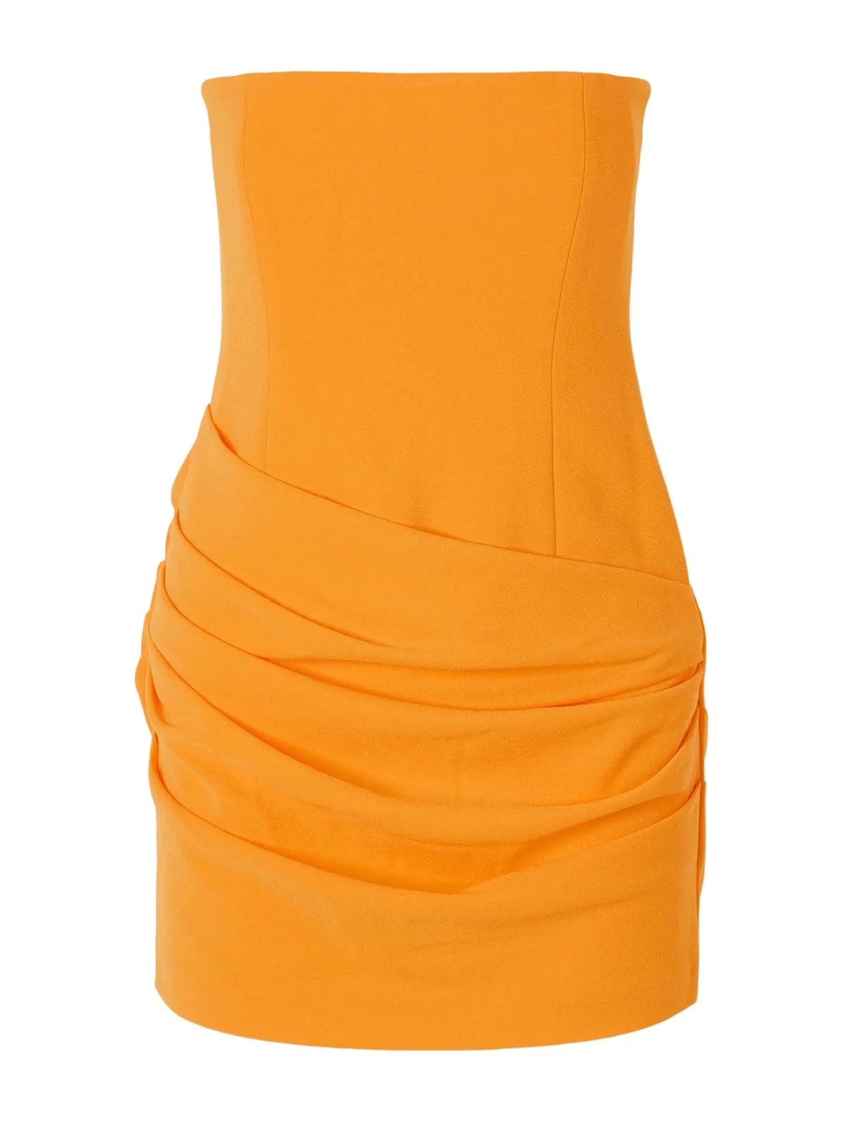 Strapless Draped Crepe Mini Dress Strapless Draped Crepe Mini Dress