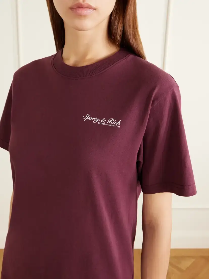 Sporty & Rich Syracuse Logo-print Cotton-jersey T-shirt | Thumbnail 5 Sporty & Rich Syracuse Logo-print Cotton-jersey T-shirt | Thumbnail 5