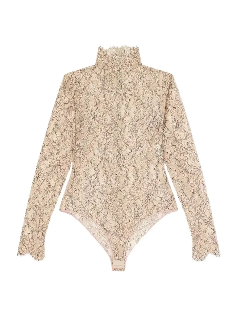 Valentino Garavani Scalloped Lace-jersey Bodysuit | Image 1 Valentino Garavani Scalloped Lace-jersey Bodysuit | Image 1