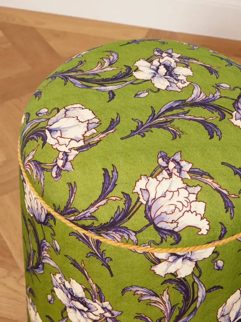 La DoubleJ Babà Floral-printed Canvas Pouf | Thumbnail 3