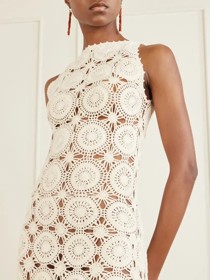 ESCVDO Siula Crocheted Cotton Halterneck Maxi Dress | Thumbnail 4 ESCVDO Siula Crocheted Cotton Halterneck Maxi Dress | Thumbnail 4