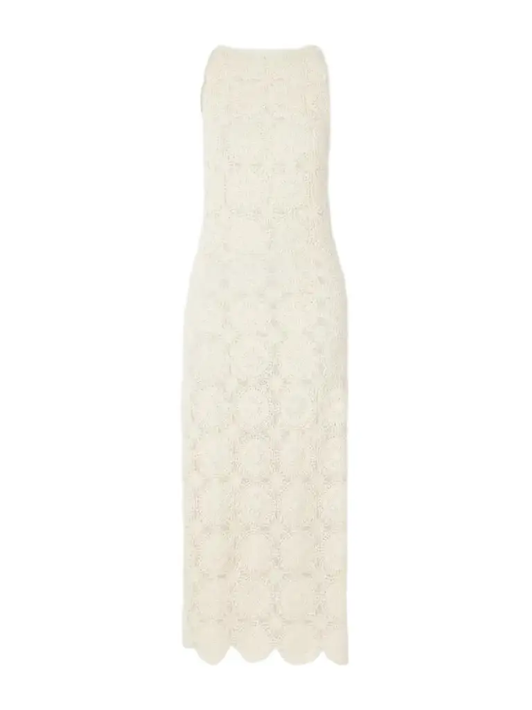 ESCVDO Siula Crocheted Cotton Halterneck Maxi Dress | Image 1 ESCVDO Siula Crocheted Cotton Halterneck Maxi Dress | Image 1
