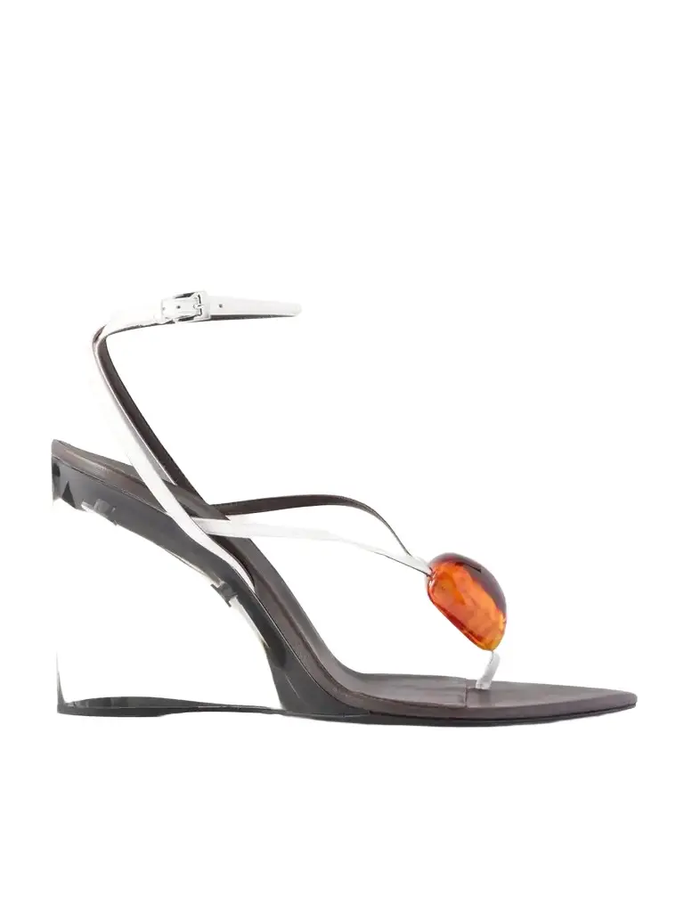 Alaïa Invisible 90 Embellished Leather Sandals | Image 1 Alaïa Invisible 90 Embellished Leather Sandals | Image 1