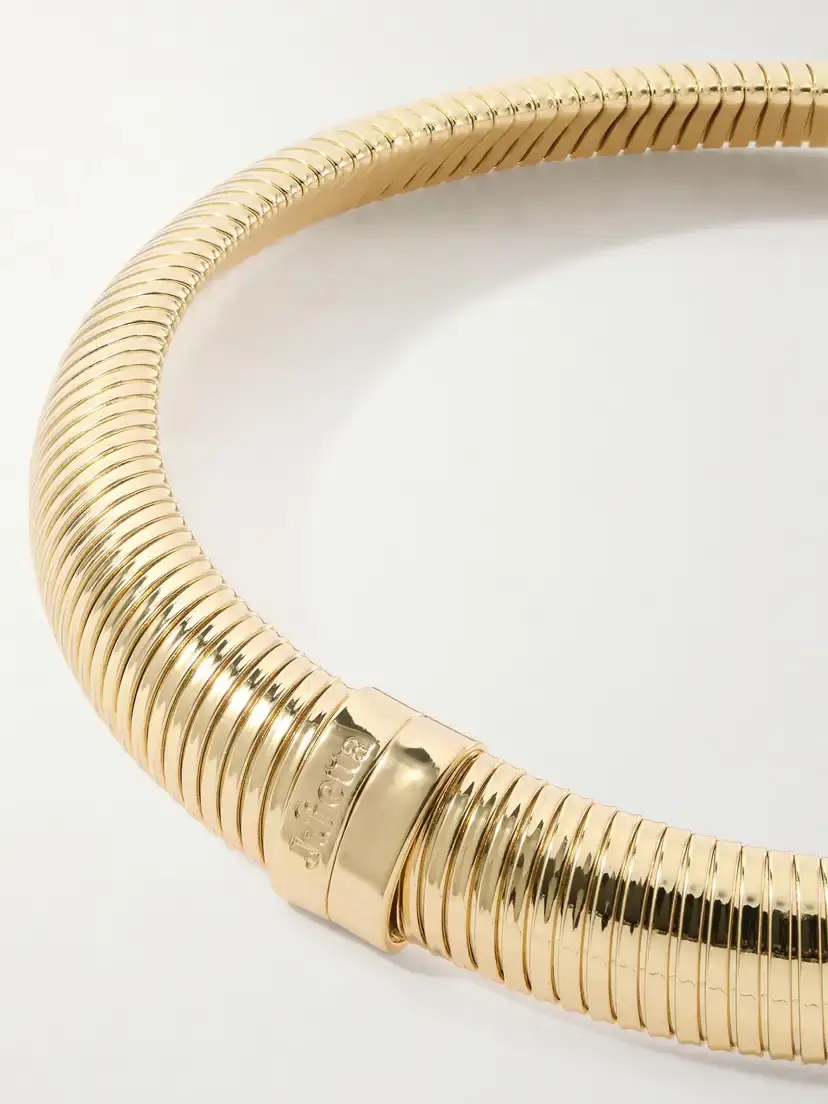 Julietta Opyum Gold-pleated Moonstone Necklace | Thumbnail 3